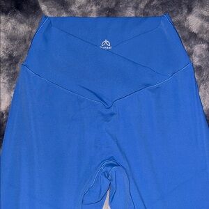 Sunzel Blue High-Waisted Flare Leggings